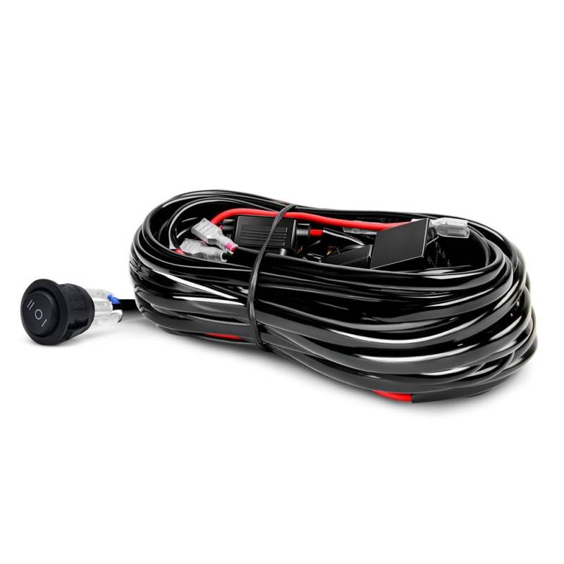 Feeuid Verkabelungsset mit LED-Lichtleiste, 480 W, 14 AWG, mit Relais und wasserdichtem Schalter von Feeuid