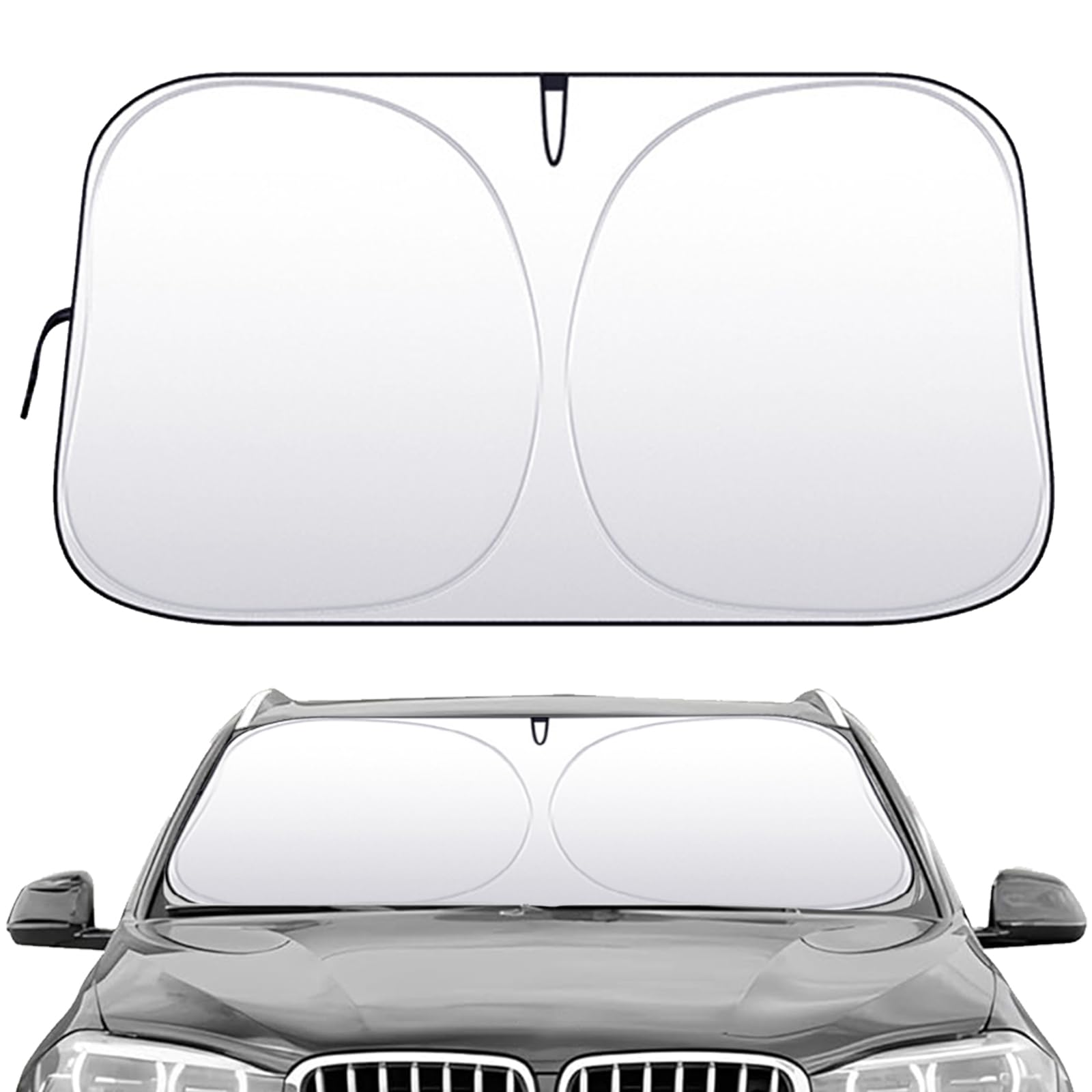 Sonnenschutz Auto Frontscheibe, Faltbare Frontscheibenabdeckung für Windschutzscheibe, 145×80 cm, UV-Schutz für Sommer, für Die Meisten Fahrzeuge und SUV-Fahrzeugen, Einfaches Lagern Sonnenschutz Auto Frontscheibe, Faltbare Frontscheibenabdeckung für Windschutzscheibe, 145×80 cm, UV-Schutz für Sommer, für Die Meisten Fahrzeuge und SUV-Fahrzeugen, Einfaches Lagern von FeiOne