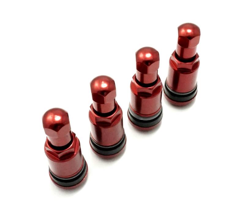 4X Aluventile 11,3mm Aluminium-Ventil Felgenventile Metall-Ventil Bordeaux Leicht von Felgenfactory