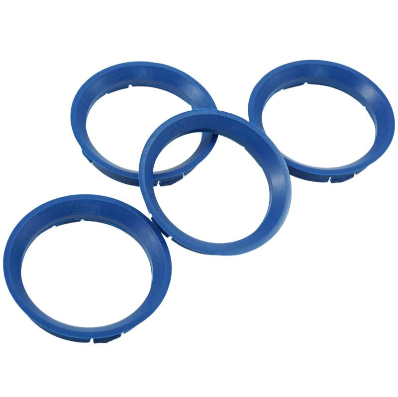 4x Zentrierringe 63,3 auf 57,1/63.3 mm - 57.1 mm Blau von Felgenfactory