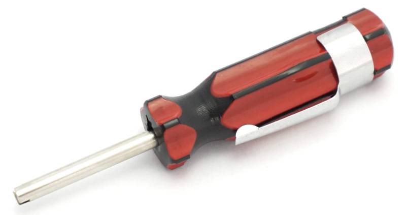 Felgenfactory Ventilausdreher Rot Schwarz 9,5cm Ventil Einsatz Kern Werkzeug Ausdreher Autoreifen Reparatur von Felgenfactory