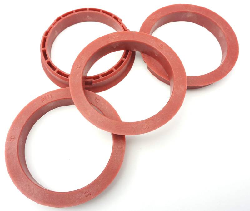 RONAL 4x Zentrierringe 68,0-57,1/68 auf 57,1 Rot kompatibel mit Ronal Felgen von Felgenfactory