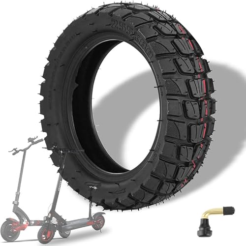 Felixstory 10 x 3/255 x 80 80/65-6 schlauchlose Off-Road-Reifen für Kugoo M4/M4 pro/Kaabo Wolf Warrior/Kaabo Mantis 10/Dualtron Zero 10X Elektroroller, breitere und dickere Schnee-Reifen von Felixstory