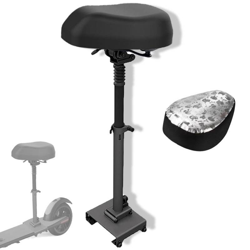 Felixstory Elektroroller-Sattel mit wasserdichtem Kissenbezug, passend für Ninebot ES1 ES2 ES4/Xiaomi M365 Pro 1S/Aovopro ES80/Razor C25, verstellbarer faltbarer Sitz, bequemer Max-Sitzsattel von Felixstory