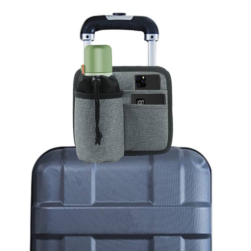 Fencelly Gepäck-Becherhalter, für Outdoor-Reisen, für Getränke, passt auf Koffergriffe für Reisende von Fencelly