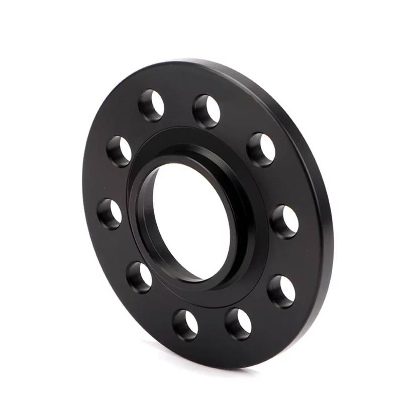 Autos Spurverbreiterungen Universal Auto 2 Stück 3/5/7/12/15/20mm Rad Spacer Adapter PCD 5x112 CB 66,5mm 5Lug Anzug Distanzscheiben Set(12mm Black) von Feoosvx
