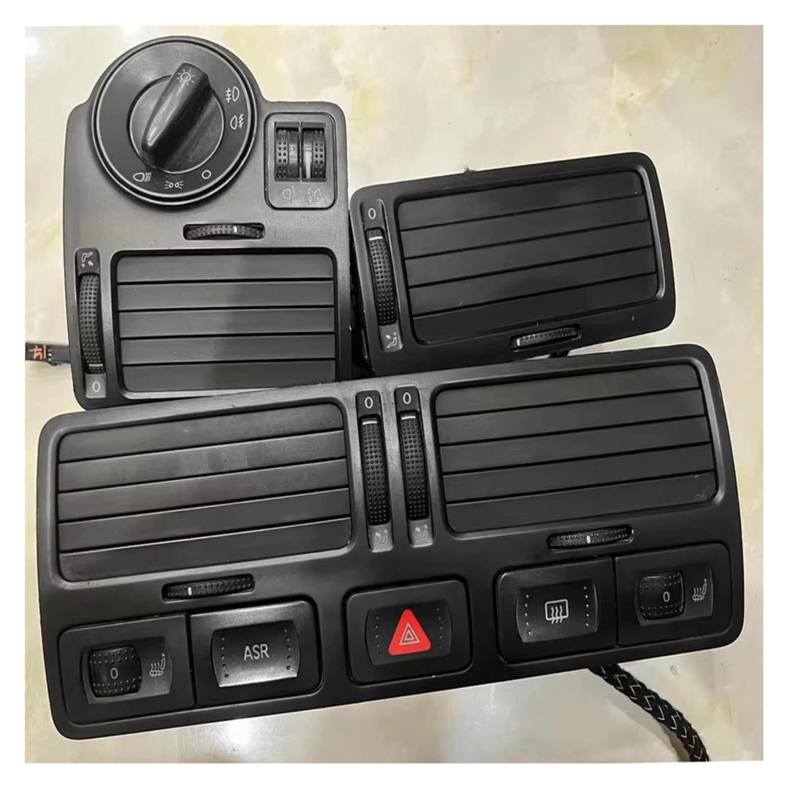 Feoosvx Klimaanlage Lüftungsdüse FÜR MK4 FÜR Golf 4 1J1819710B Instrument Air Outlet Zentrale klimaanlage Air Outlet Autoklimaanlage Gitter(3 Piece A) von Feoosvx