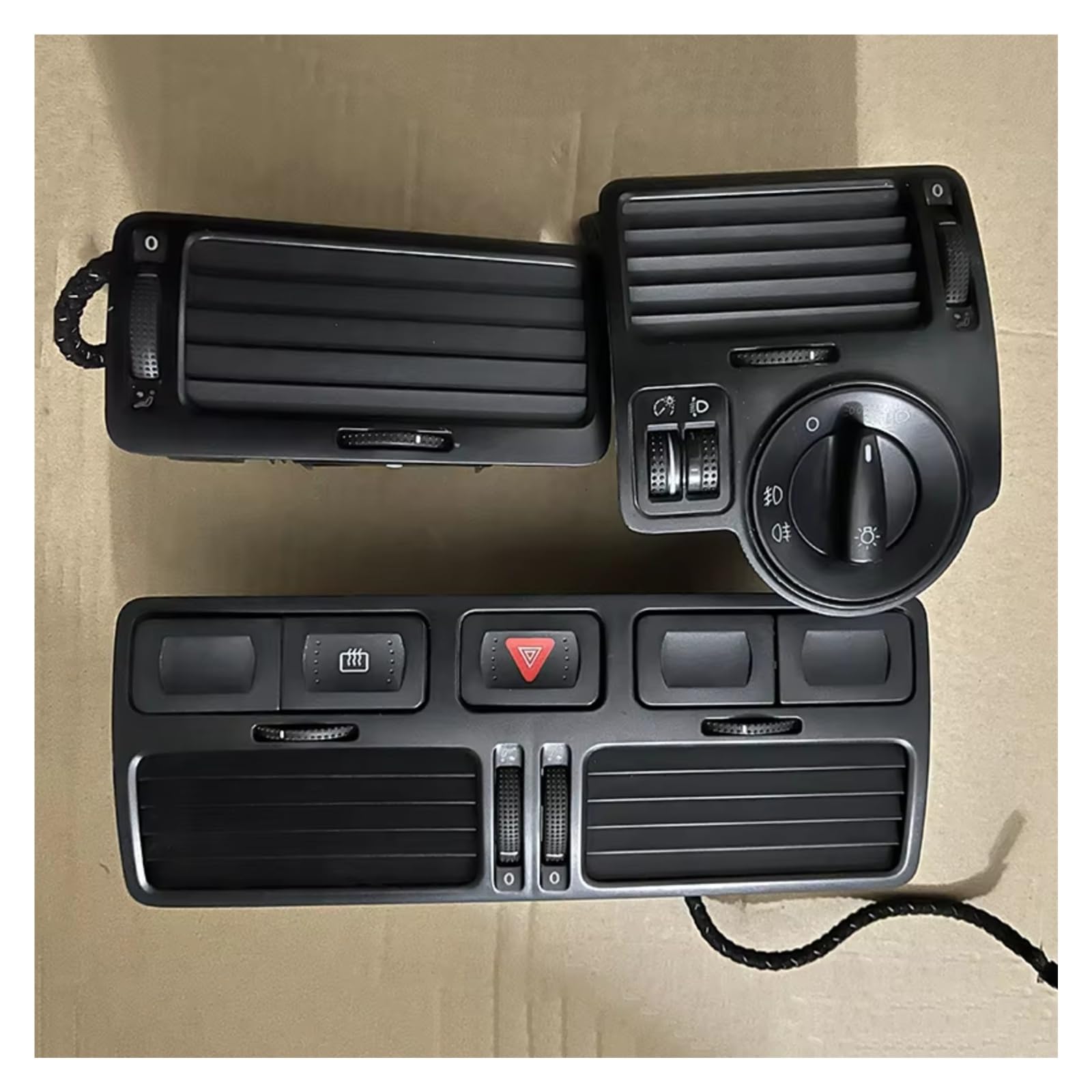 Feoosvx Klimaanlage Lüftungsdüse FÜR MK4 FÜR Golf 4 1J1819710B Instrument Air Outlet Zentrale klimaanlage Air Outlet Autoklimaanlage Gitter(All 3 Piece) von Feoosvx