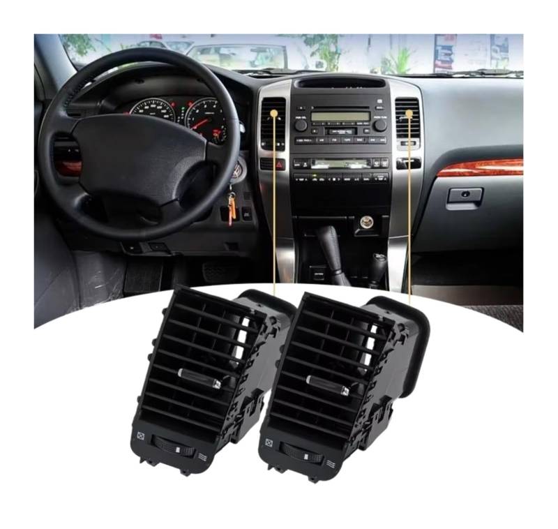 Feoosvx Klimaanlage Lüftungsdüse Für Lexus Für GX470 2003-2009 Auto Klimaanlage Outlet Rahmen A/C Vents Platte Panel Zubehör Autoklimaanlage Gitter(1 Pair a) von Feoosvx