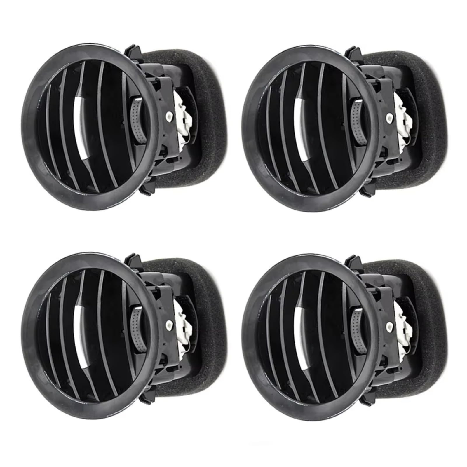 Feoosvx Klimaanlage Lüftungsdüse Für Opel Für ADAM Für Corsa D Für MK3 Für Vauxhall 13417363 2201099 Chrom/Schwarz A/C Air Vent Abdeckung Outlet Grille Autoklimaanlage Gitter(4 X Chrome) von Feoosvx