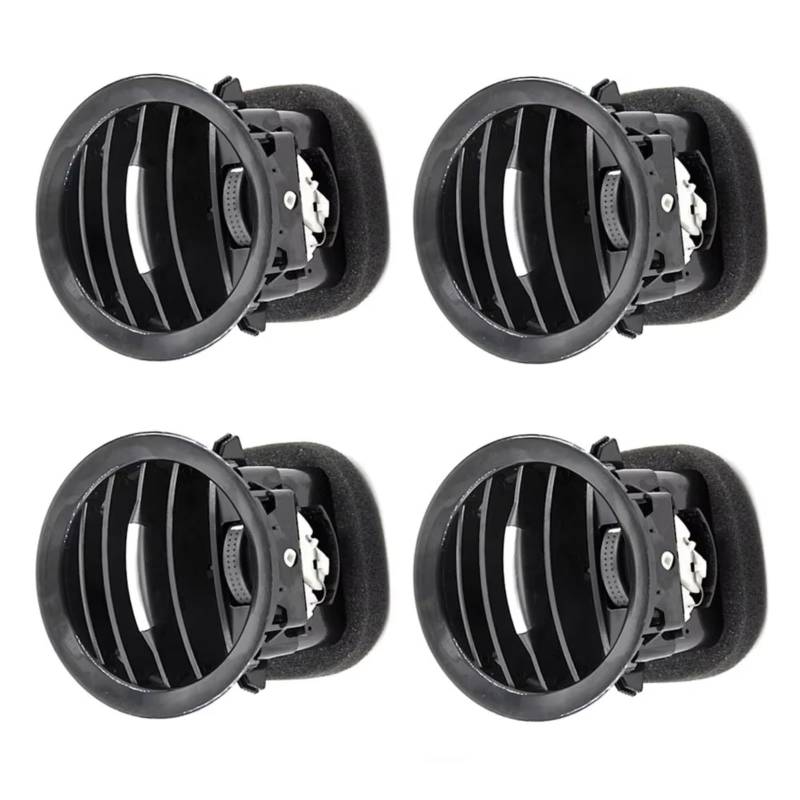 Feoosvx Klimaanlage Lüftungsdüse Für Opel Für ADAM Für Corsa D Für MK3 Für Vauxhall 13417363 2201099 Chrom/Schwarz A/C Air Vent Abdeckung Outlet Grille Autoklimaanlage Gitter(4 X Chrome) von Feoosvx