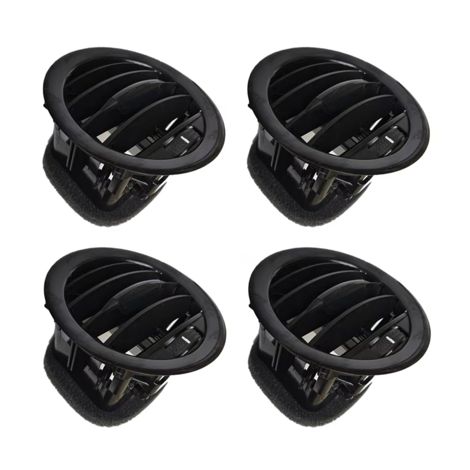 Feoosvx Klimaanlage Lüftungsdüse Für Opel Für ADAM Für Corsa D Für MK3 Für Vauxhall 13417363 2201099 Schwarz/Chrom A/C Air Vent Abdeckung Outlet Grille Autoklimaanlage Gitter(4 X Black) von Feoosvx