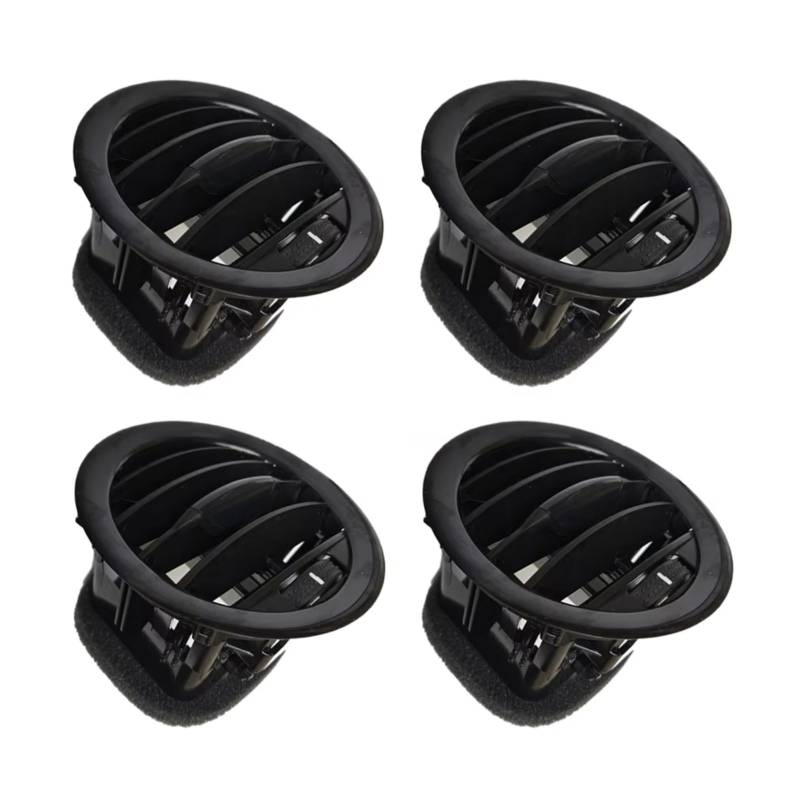 Feoosvx Klimaanlage Lüftungsdüse Für Opel Für ADAM Für Corsa D Für MK3 Für Vauxhall 13417363 2201099 Schwarz/Chrom A/C Air Vent Abdeckung Outlet Grille Autoklimaanlage Gitter(4 X Black) von Feoosvx