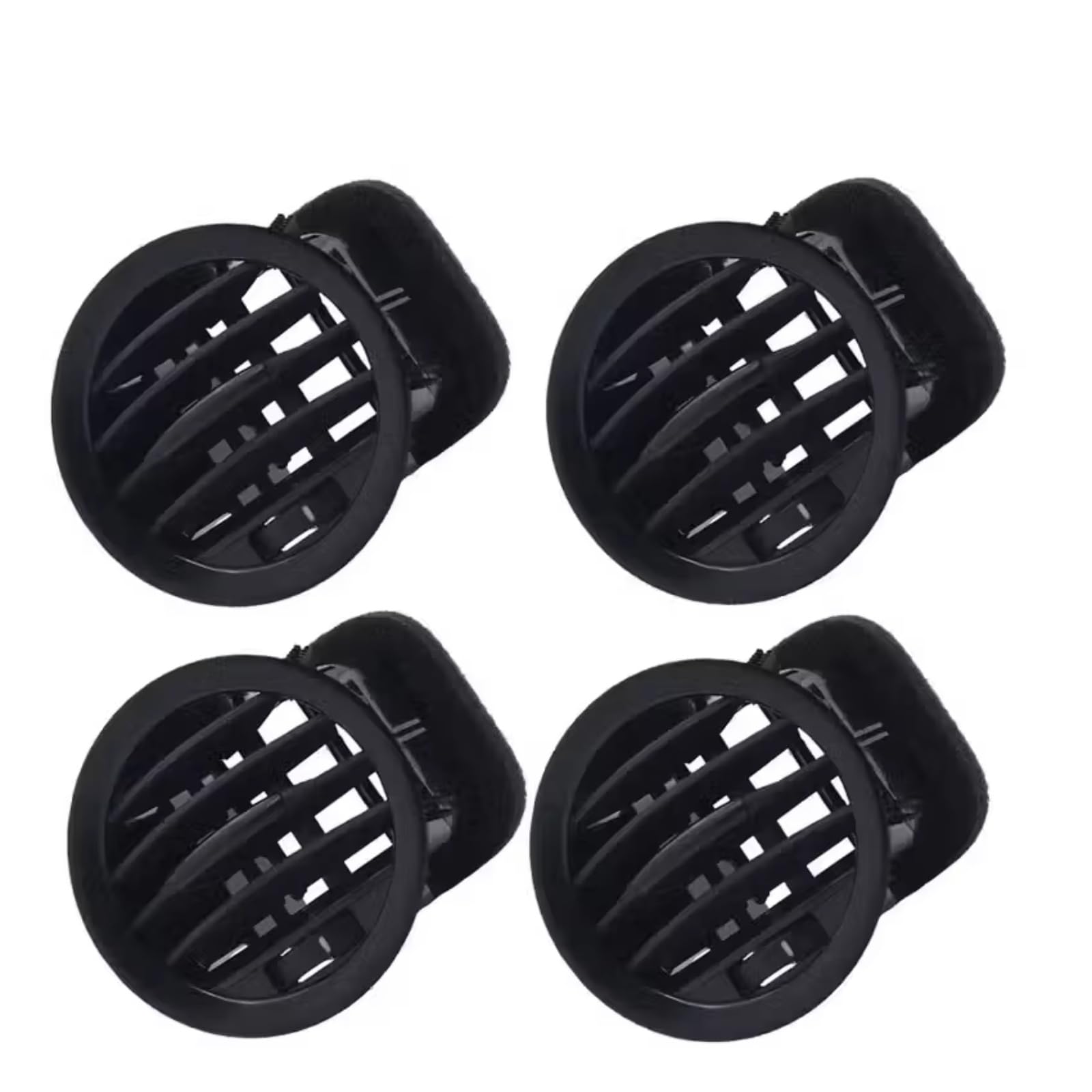Feoosvx Klimaanlage Lüftungsdüse Für Opel Für ADAM Für Corsa D Für MK3 Für Vauxhall 13417363 2201099 Schwarz/Chrom A/C Air Vent Abdeckung Outlet Grille Autoklimaanlage Gitter(4 X Black 1) von Feoosvx