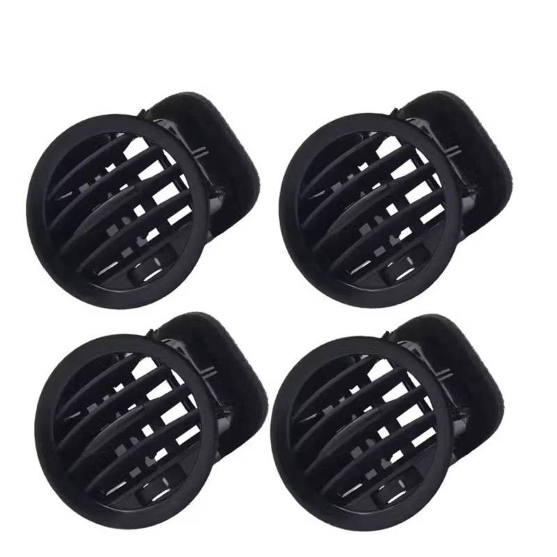 Feoosvx Klimaanlage Lüftungsdüse Für Opel Für ADAM Für Corsa D Für MK3 Für Vauxhall 13417363 2201099 Schwarz/Chrom A/C Air Vent Abdeckung Outlet Grille Autoklimaanlage Gitter(4 X Black 1) von Feoosvx
