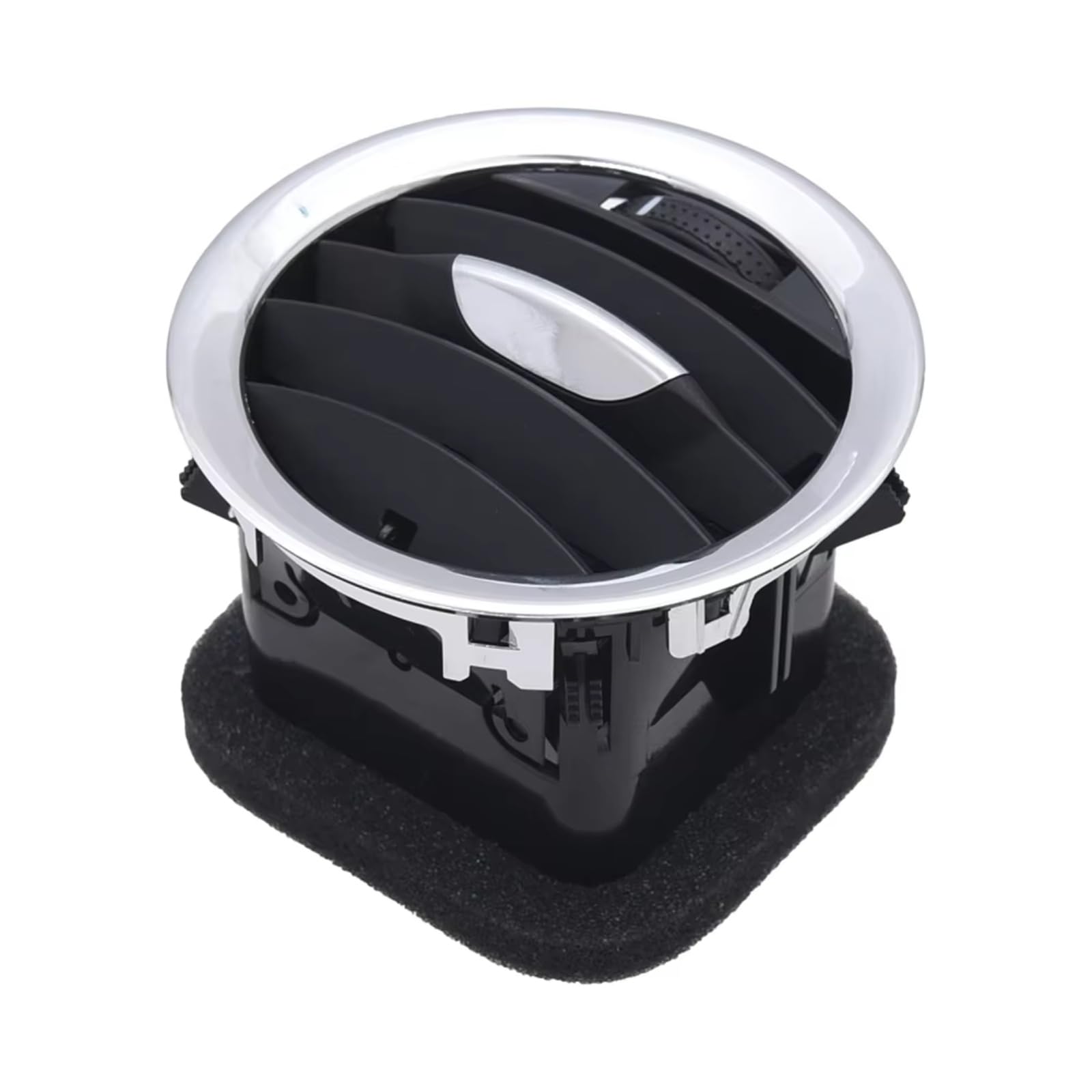 Feoosvx Klimaanlage Lüftungsdüse Für Opel Für ADAM Für Corsa D Für MK3 Für Vauxhall 13417363 2201099 Schwarz/Chrom A/C Air Vent Abdeckung Outlet Grille Autoklimaanlage Gitter(Black Sliver) von Feoosvx