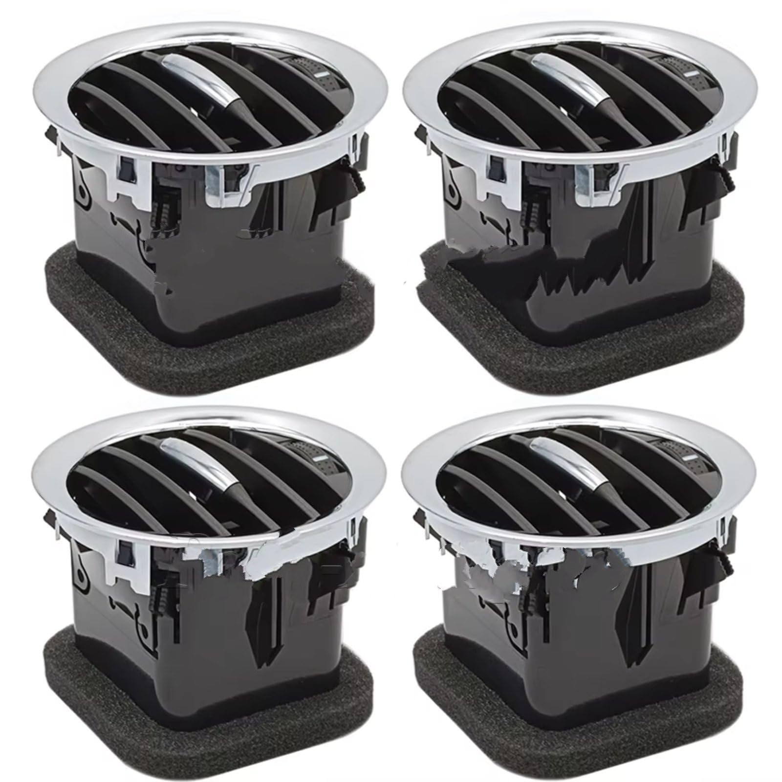 Klimaanlage Lüftungsdüse Für Opel Für Corsa D Für Adam 2201099 13417363 13365420 Auto Innen Dashboard Air Klimaanlage Outlet Chrome Air Vent Grille Autoklimaanlage Gitter(4 Piece) von Feoosvx
