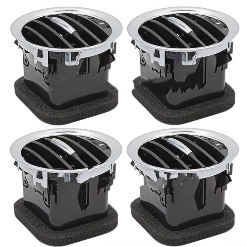 Klimaanlage Lüftungsdüse Für Opel Für Corsa D Für Adam 2201099 13417363 13365420 Auto Innen Dashboard Air Klimaanlage Outlet Chrome Air Vent Grille Autoklimaanlage Gitter(4 Piece) von Feoosvx