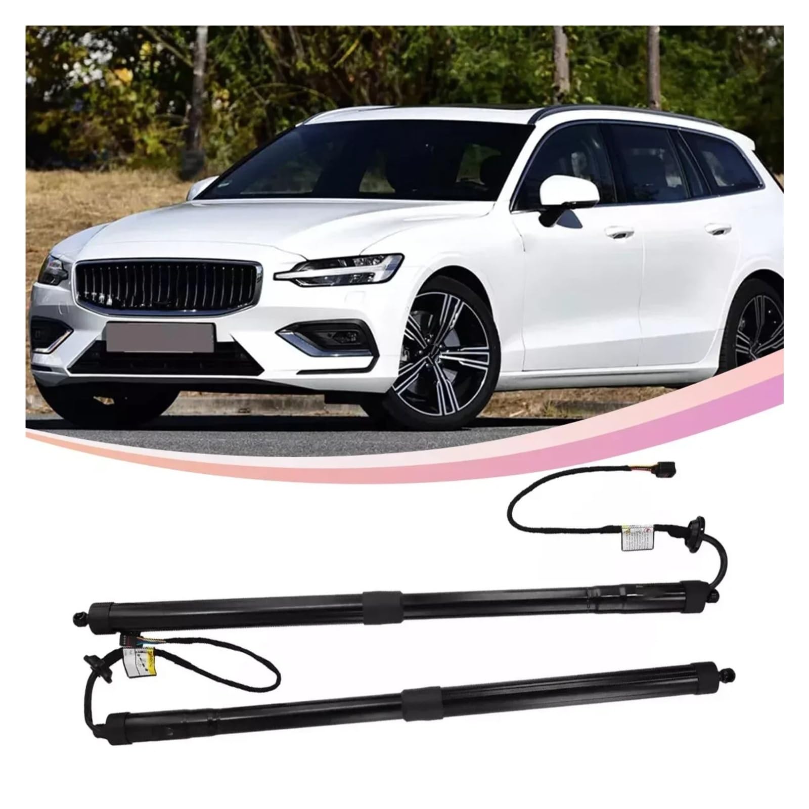 Kofferraum-Gasfeder Für Volvo Für V60 II 2018-2019-2020-2022-2023-2024 Paar Elektrische Heckklappen-Gasdruckfedern 32357571 Power Hatch Lift Support Gasfeder Dämpfer Heckklappe von Feoosvx
