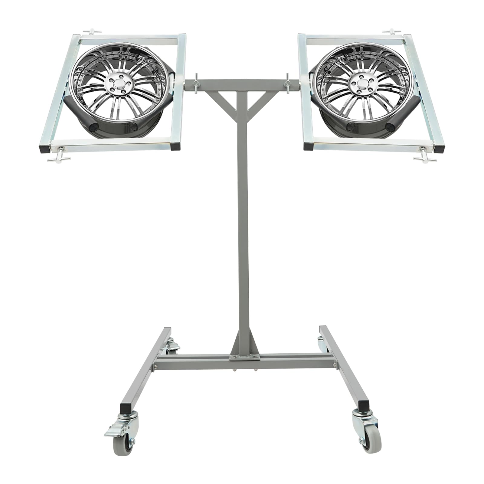 60 kg Felgenlackierständer mit 360° drehbaren Halterungen mit 4 Räder,Stahl Autostoßstange Lackierständer für 2 Felgen 60 kg Felgenlackierständer mit 360° drehbaren Halterungen mit 4 Räder,Stahl Autostoßstange Lackierständer für 2 Felgen von Fermoirper