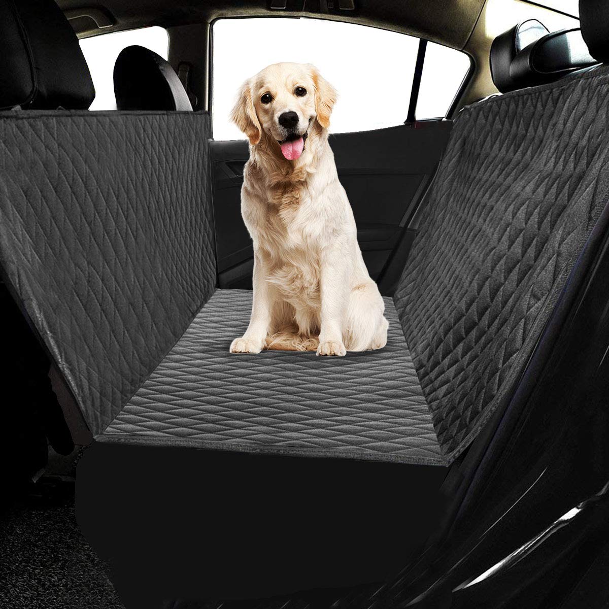 Ferocity Auto Hundedecke Gepolstert für den Rücksitz & Kofferraum, Autoschondecke für Hunde, Hunde Autodecke Simple [115] von Ferocity