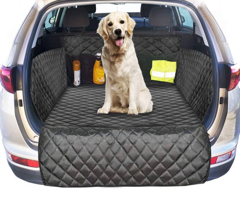 Ferocity Kofferraumschutz mit Ladekantenschutz, Auto Hundedecke Gepolstert für Kofferraum, Autoschondecke für Hunde, Hunde Autodecke für den Kofferraum Gesteppt [115] von Ferocity