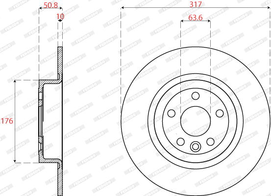 Bremsscheibe Hinterachse Ferodo DDF2771C Bremsscheibe Hinterachse Ferodo DDF2771C von Ferodo