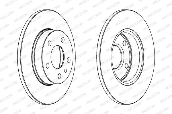 Bremsscheibe Hinterachse Ferodo DDF818 von Ferodo