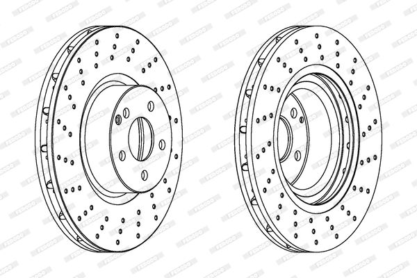 Bremsscheibe Vorderachse Ferodo DDF1248C-1 Bremsscheibe Vorderachse Ferodo DDF1248C-1 von Ferodo