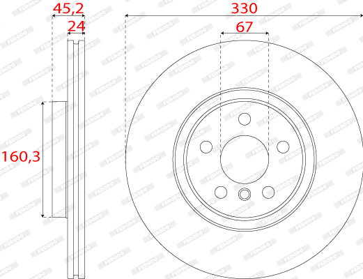 Bremsscheibe Vorderachse Ferodo DDF2762C Bremsscheibe Vorderachse Ferodo DDF2762C von Ferodo