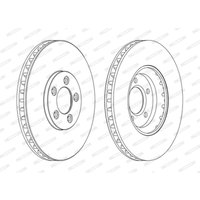 Bremsscheiben FERODO DDF1648C vorne, belüftet, 2 Stück Bremsscheiben FERODO DDF1648C vorne, belüftet, 2 Stück von Ferodo