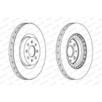 Bremsscheiben FERODO DDF1773C vorne, belüftet, 2 Stück von Ferodo