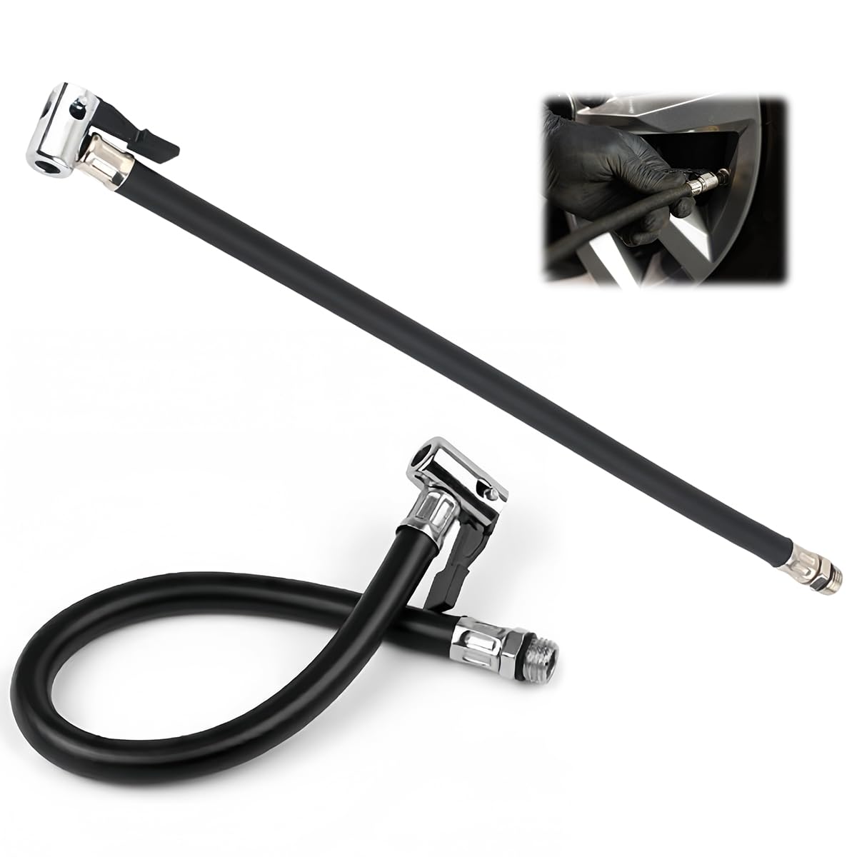 2 Stück Reifenfüller Schlauch,37 cm Ersatzschlauch für Luftpumpe,Reifenventil Reifenfüllschlauch,Reifendruckschlauch Gummi,Reifenfüller Ersatzschlauch,Universal Luftpumpenschlauch für Auto,Fahrrad 2 Stück Reifenfüller Schlauch,37 cm Ersatzschlauch für Luftpumpe,Reifenventil Reifenfüllschlauch,Reifendruckschlauch Gummi,Reifenfüller Ersatzschlauch,Universal Luftpumpenschlauch für Auto,Fahrrad von FerraDrend