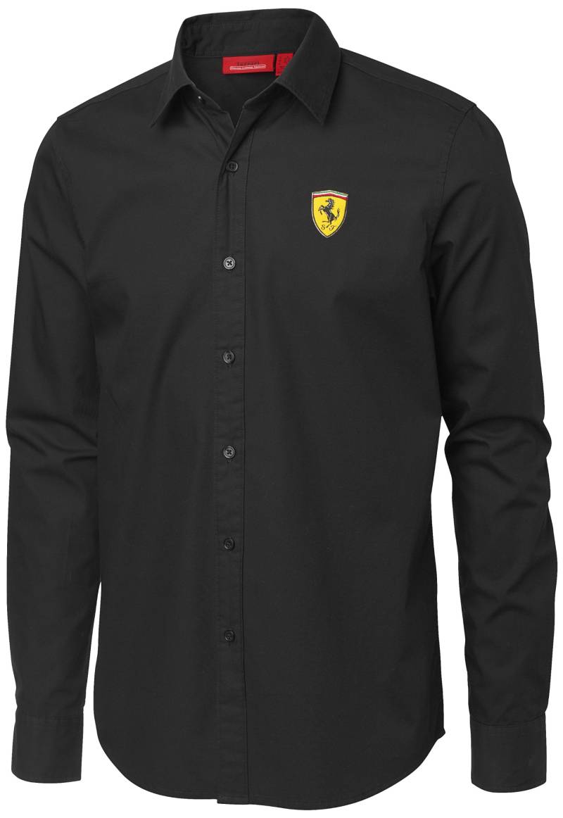 Ferrari Hemd Manschette mit Knopf,Schwarz,M von Ferrari