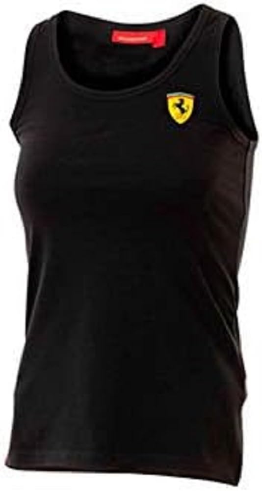 sportwear Damen BRA5000044100220 T Scuderia Ferrari Flag Basic Black Detail-Grösse S, schwarz von Ferrari