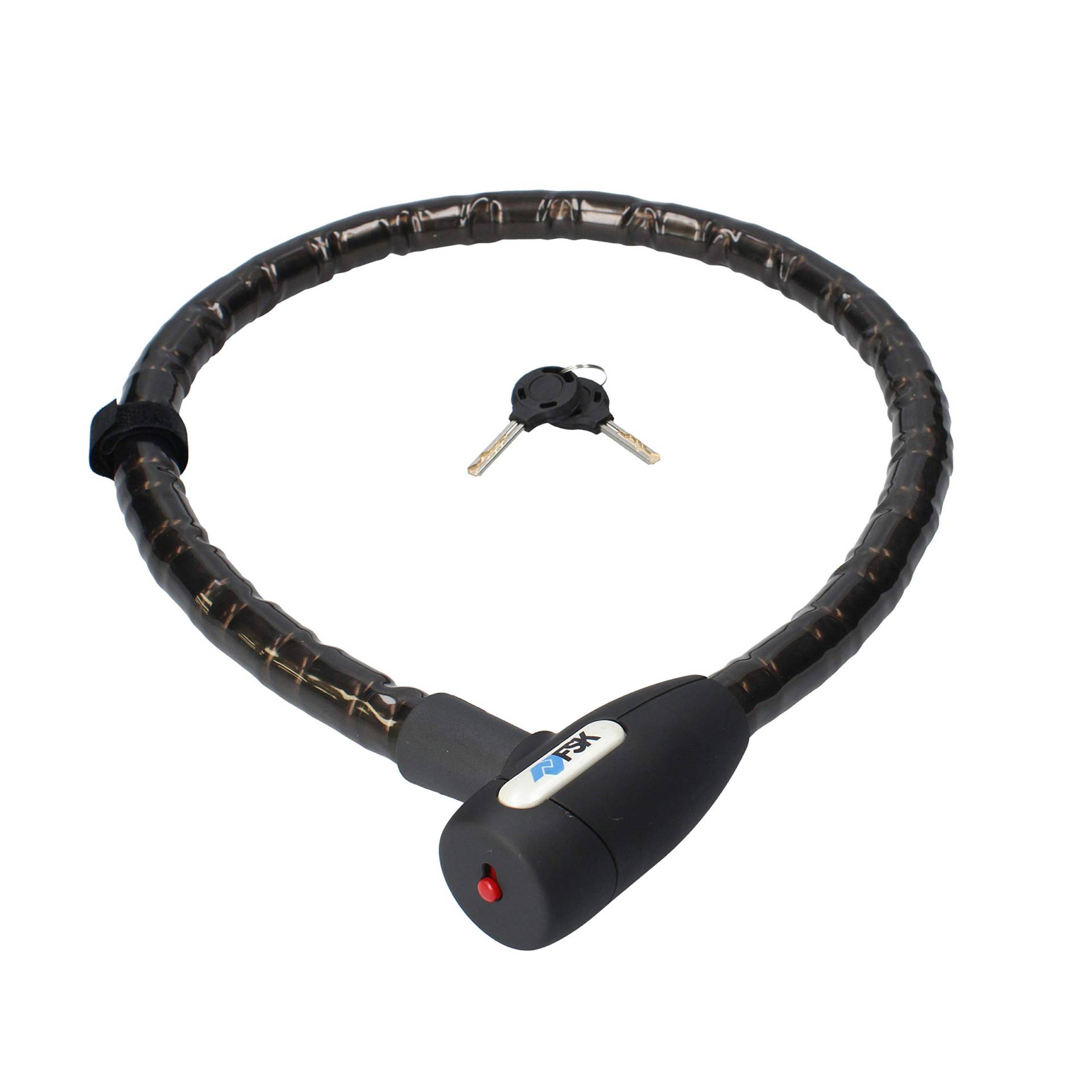 Ferrestock FSKCAN005 Kabelschloss, 22 mm breit, Typ Python, verstärkt, mit flexiblen Kugelgelenken, PVC-Beschichtung, schwarz Ferrestock FSKCAN005 Kabelschloss, 22 mm breit, Typ Python, verstärkt, mit flexiblen Kugelgelenken, PVC-Beschichtung, schwarz von Ferrestock
