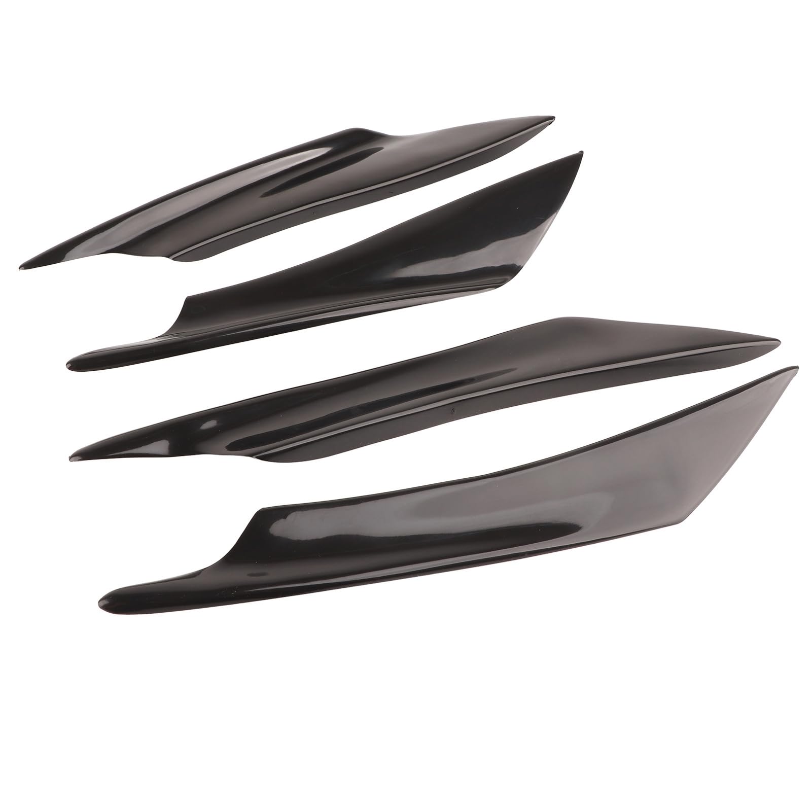 AMIHIS 4PCS CAR Spoiler, Vordere Stoßstange Lip Splitter Flossen, Einschließlich Universeller Einrichtungen, für die Meisten Autos (Schwarz ohne Sprühfarbe) von Fesjoy