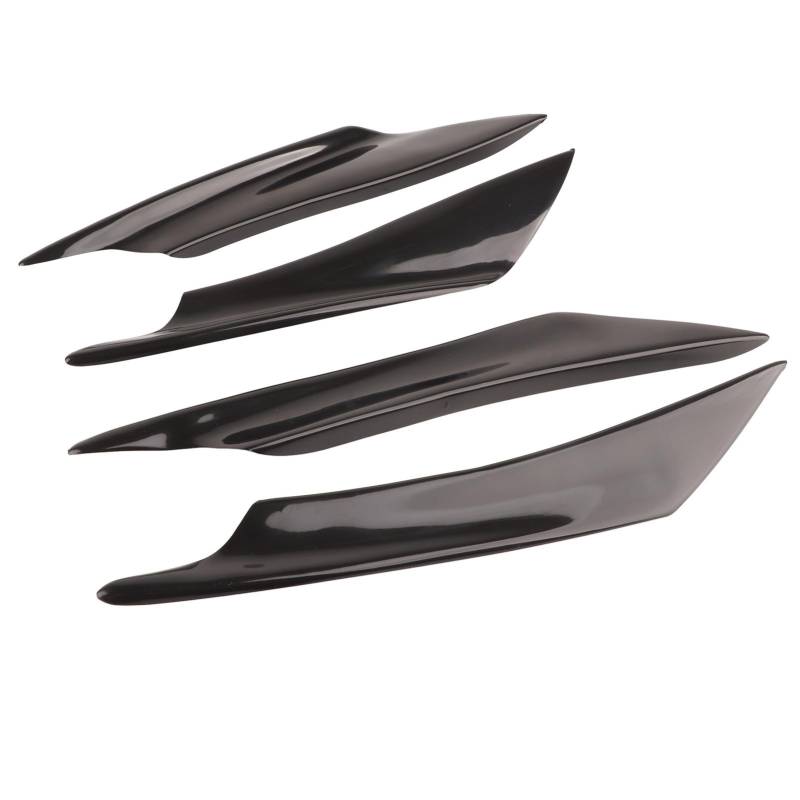 AMIHIS 4PCS CAR Spoiler, Vordere Stoßstange Lip Splitter Flossen, Einschließlich Universeller Einrichtungen, für die Meisten Autos (Schwarz ohne Sprühfarbe) von Fesjoy