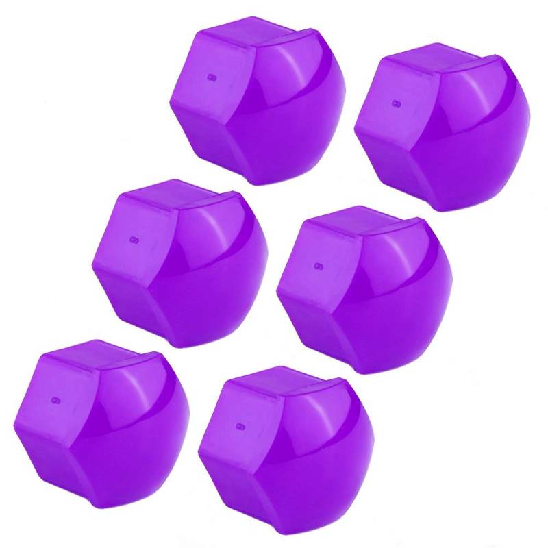 Anti -Diebstahl -Autorad -Hub -Schraubenbedeckungskappen, 20 -pcs -Schutzkappe mit Nylonclip für 17 -mm -Radschrauben (Violett) von Fesjoy