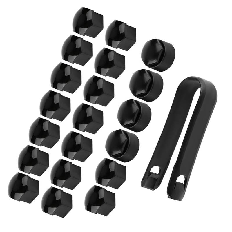 Radmutter Rand Abdeckung Anti -Diebstahl -Schutz Exquisites Erscheinungsbild ABS Material Schwarz Silbergrau 20 Stück aus Hochwertigem ABS -Material, das für die Ursprüngliche von Fesjoy