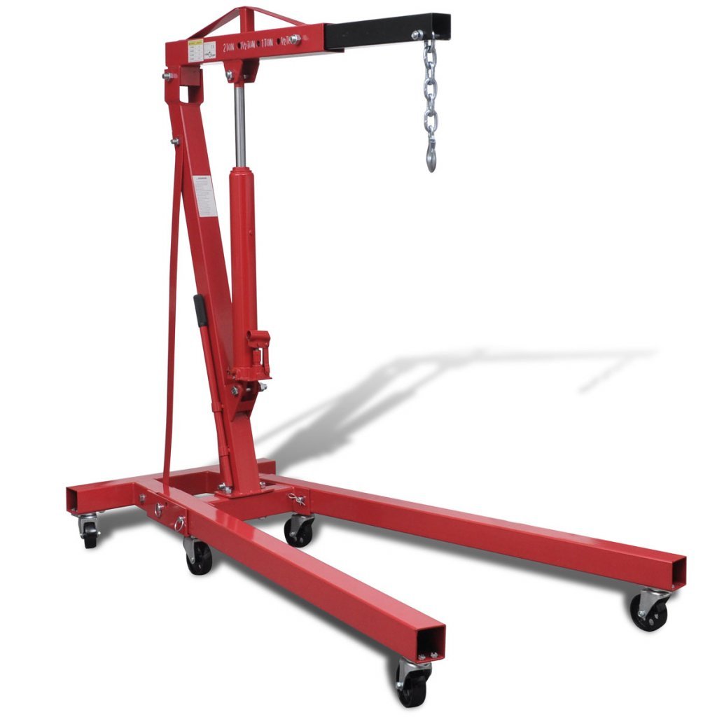 Festnight Stahl Werkstattkran Kran Max. 2 Tonnen Klappbar 88,2 kg Hydraulischer Hebekran Festnight Stahl Werkstattkran Kran Max. 2 Tonnen Klappbar 88,2 kg Hydraulischer Hebekran von Festnight