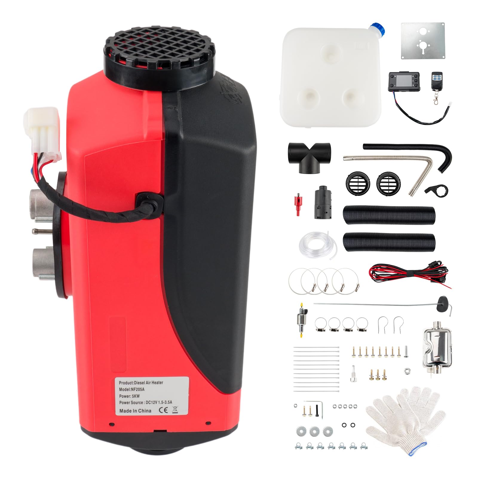 Fesuda 12V Standheizung Diesel, 8KW Diesel Lufterhitzer, Luftheizung Air Diesel Diesel Standheizung Lufterhitzer mit LCD-Display & Fernbedienung, für Auto RV Boote LKW Wohnmobil Bus von Fesuda