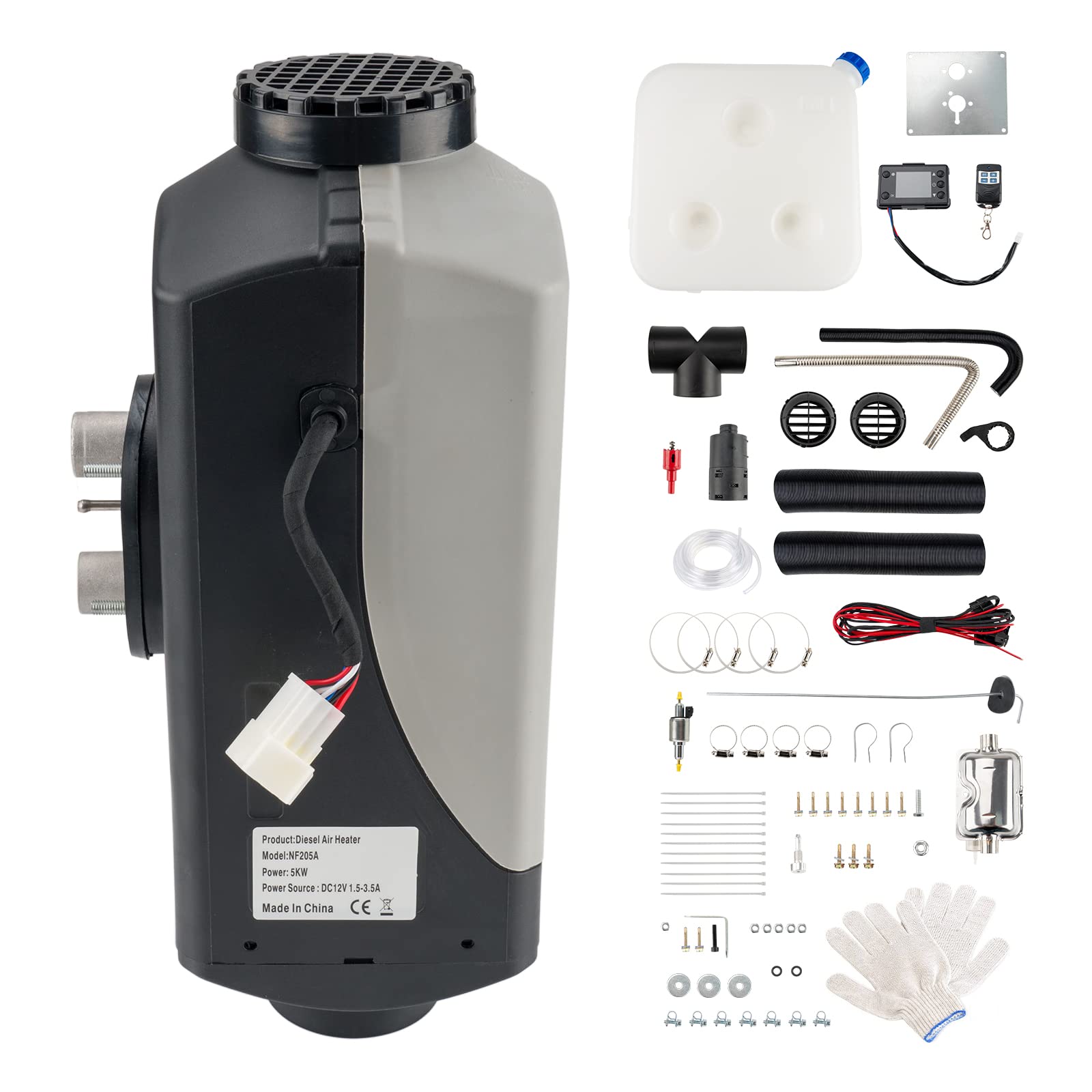Fesuda 12V Standheizung Diesel, 8KW Diesel Lufterhitzer, Luftheizung Air Diesel Diesel Standheizung Lufterhitzer mit LCD-Display & Fernbedienung, für Auto RV Boote LKW Wohnmobil Bus von Fesuda