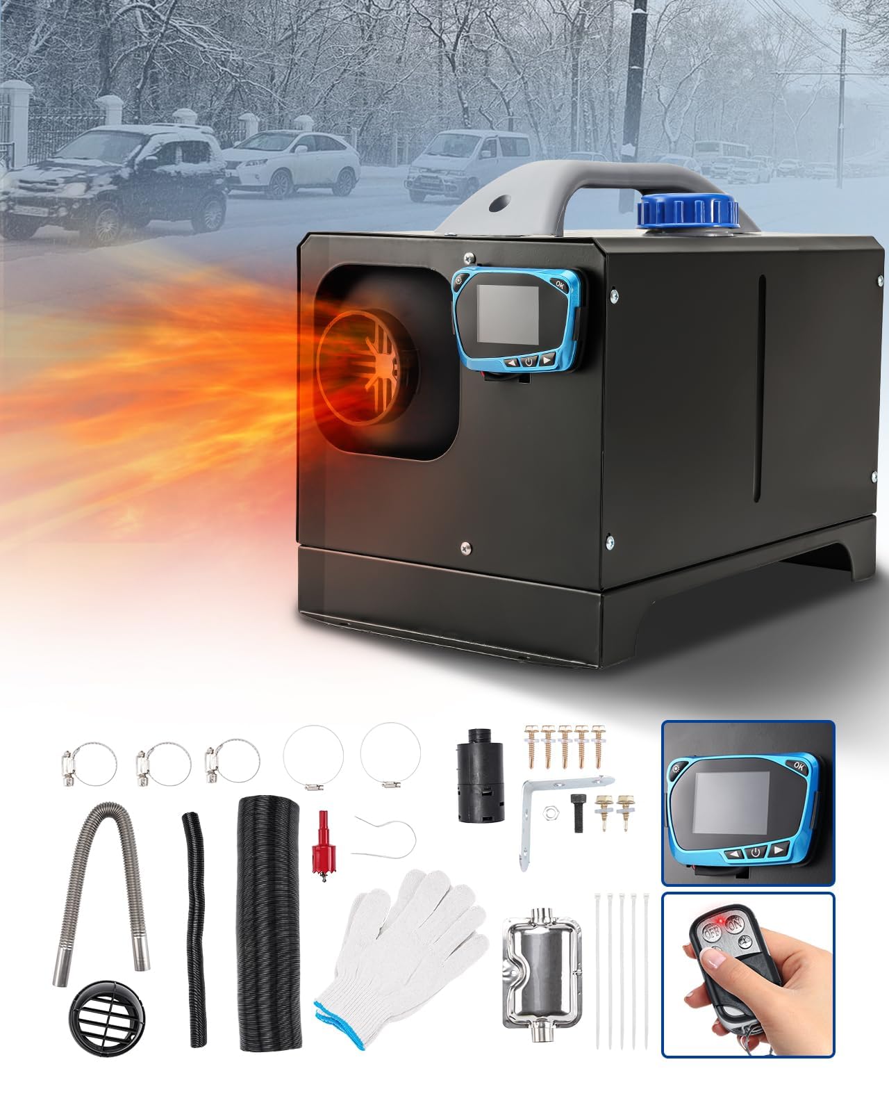 Fesuda 5KW 12V Diesel-Luftheizung, Alles in einem Dieselheizung, LCD-Monitor, schnelles Aufheizen, Standheizung, Dieselheizung für Wohnmobil, Anhänger, LKW, Auto, Wohnmobil, SUV, RV, Schwarz Fesuda 5KW 12V Diesel-Luftheizung, Alles in einem Dieselheizung, LCD-Monitor, schnelles Aufheizen, Standheizung, Dieselheizung für Wohnmobil, Anhänger, LKW, Auto, Wohnmobil, SUV, RV, Schwarz von Fesuda