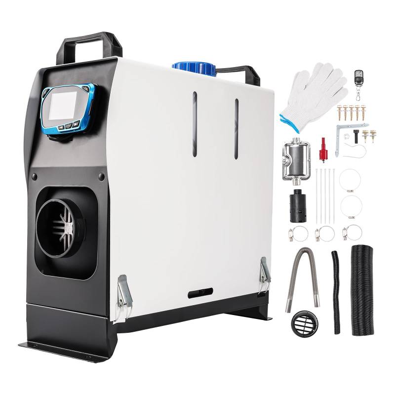 Fesuda 5KW 12V Heizöfen für Wohnmobile, Alles in Einem Luftheizung Air Diesel Standheizung Air Diesel Heizung mit LCD Schalter Fernbedienung Luftheizung Weiß von Fesuda