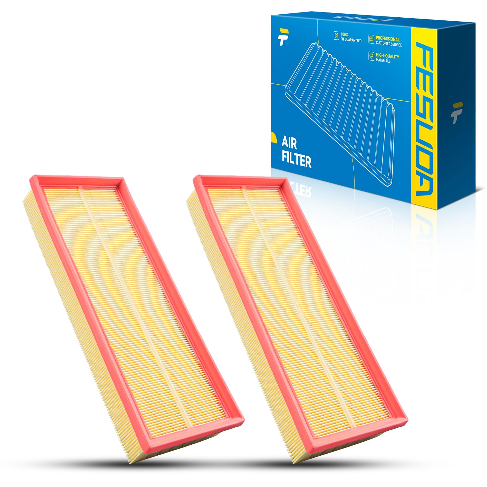 Fesuda Luftfilter Auto, 2PCS Filtro de aire für SL 2011-2016, SL 2004-2011, SLK 2007-2014, E-CLASS 2005-2009, OE C3698/3-2 Fesuda Luftfilter Auto, 2PCS Filtro de aire für SL 2011-2016, SL 2004-2011, SLK 2007-2014, E-CLASS 2005-2009, OE C3698/3-2 von Fesuda