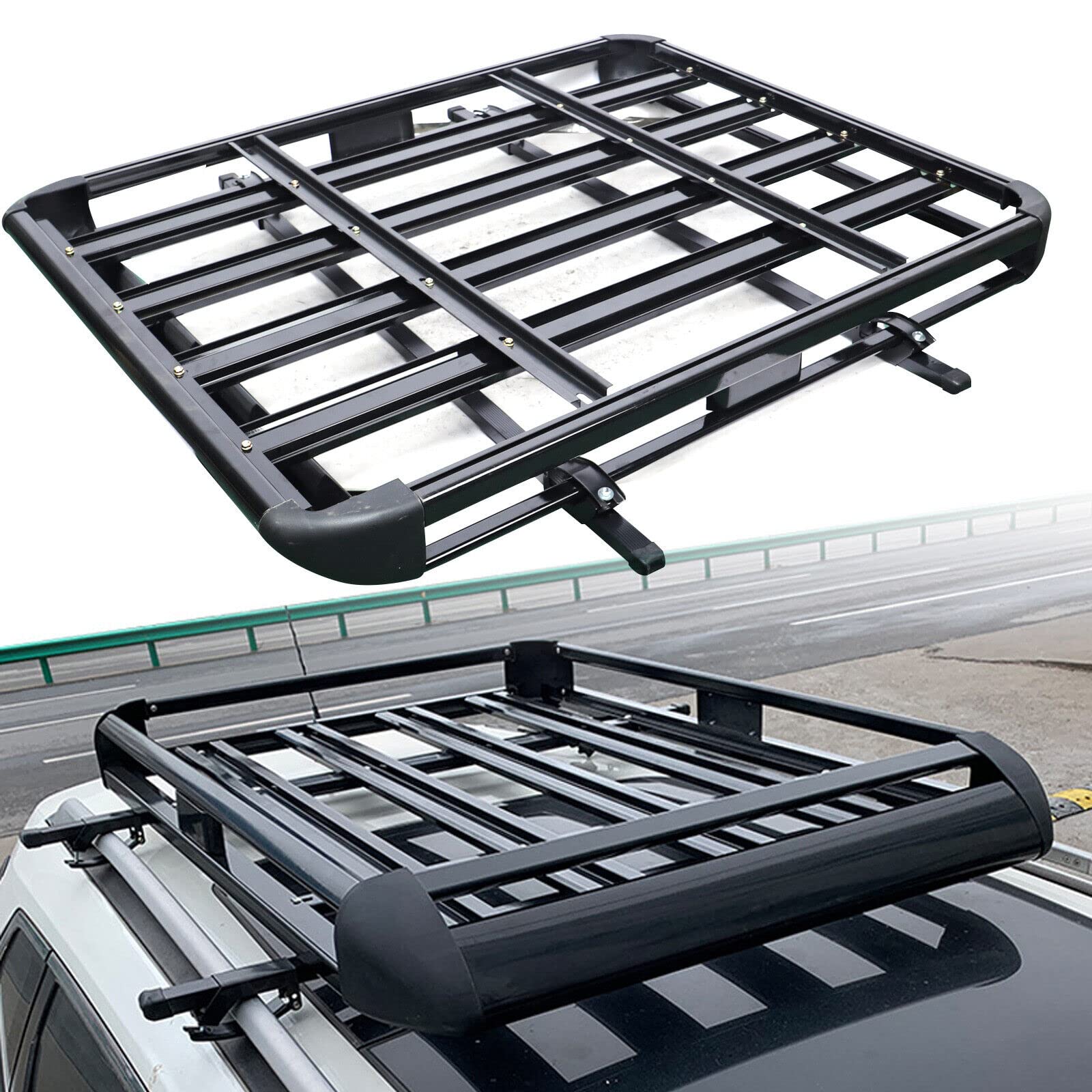 Universal Dachgepäckträger Autodachträger Gepäckträger 127 * 97cm Reling Gepäckträger mit Einer maximalen Tragfähigkeit von 68kg geeignet für alle Arten von SUVs alle Modelle Universal Dachgepäckträger Autodachträger Gepäckträger 127 * 97cm Reling Gepäckträger mit Einer maximalen Tragfähigkeit von 68kg geeignet für alle Arten von SUVs alle Modelle von Fetcoi