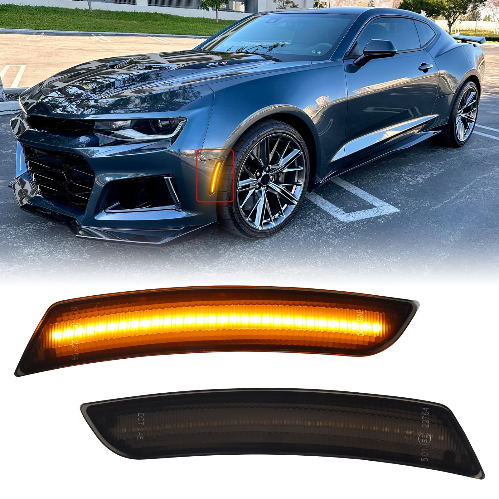 FetonAuto Seitenblinker Gelb Ultra Bright Car Side Lights Kompatibel mit Chevy Camaro 2016 2017 2018 2019 2020 2021 2022 2023, Front Amber LED Side Marker Light, 2 piese … FetonAuto Seitenblinker Gelb Ultra Bright Car Side Lights Kompatibel mit Chevy Camaro 2016 2017 2018 2019 2020 2021 2022 2023, Front Amber LED Side Marker Light, 2 piese … von FetonAuto