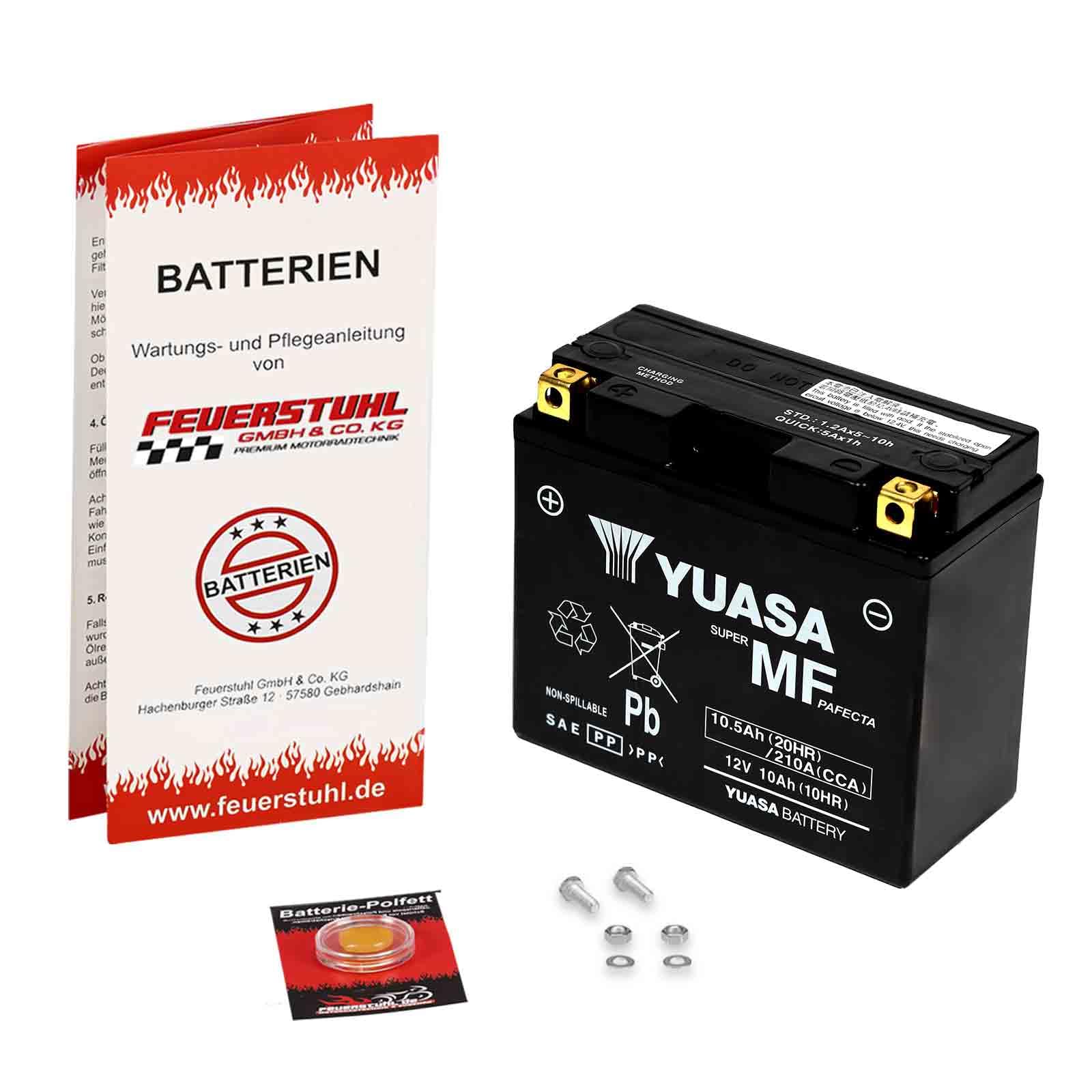 Batterie für Ducati Scrambler 800, 2015-2022, YUASA, wartungsfrei, einbaufertig (inkl. 7,50 Pfand) Erstausrüsterqualität von Feuerstuhl GmbH & Co. KG