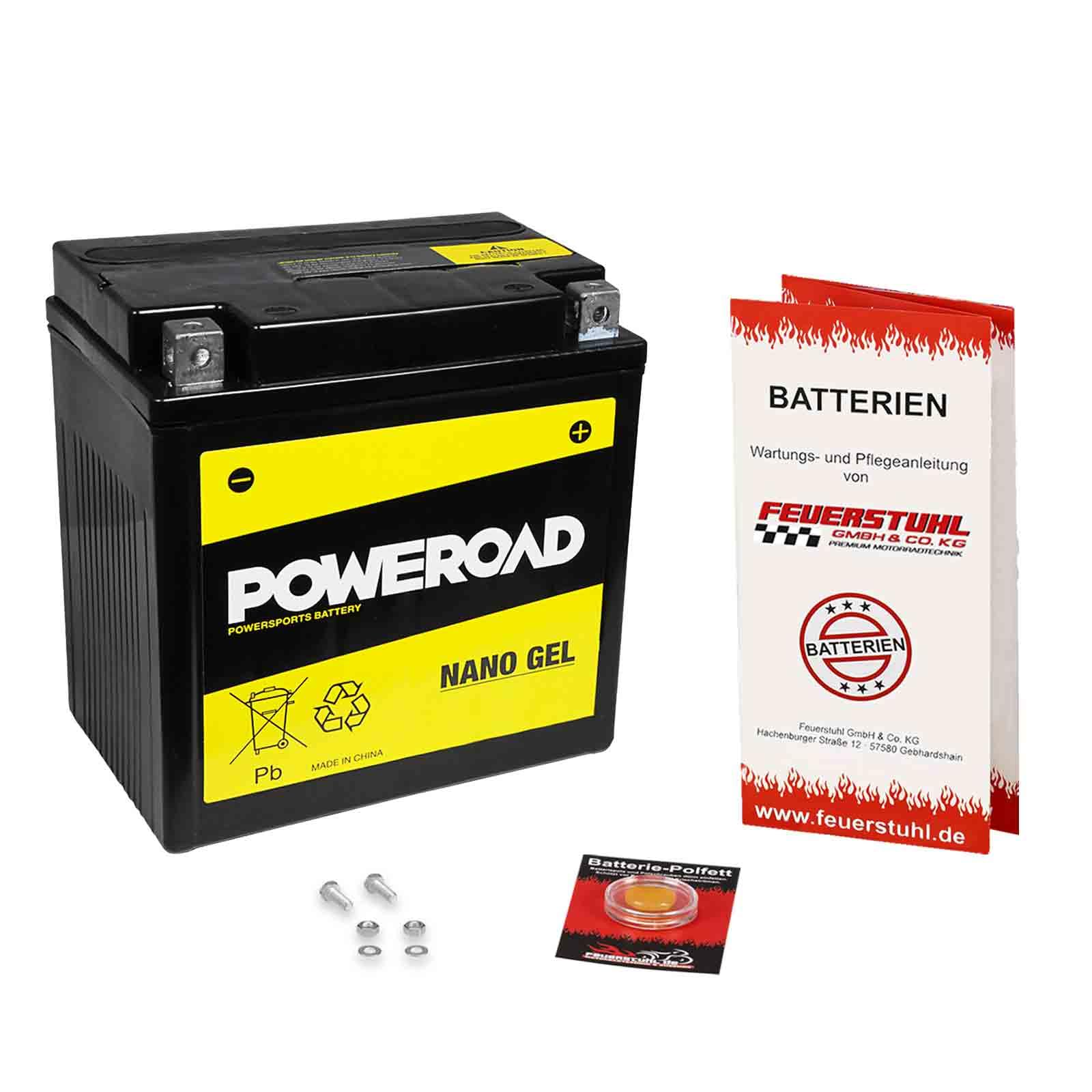 Batterie für Harley-Davidson Street Glide Special, 2014-2023, wartungsfrei, einbaufertig (inkl. 7,50€ Pfand) Gel von Feuerstuhl GmbH & Co. KG